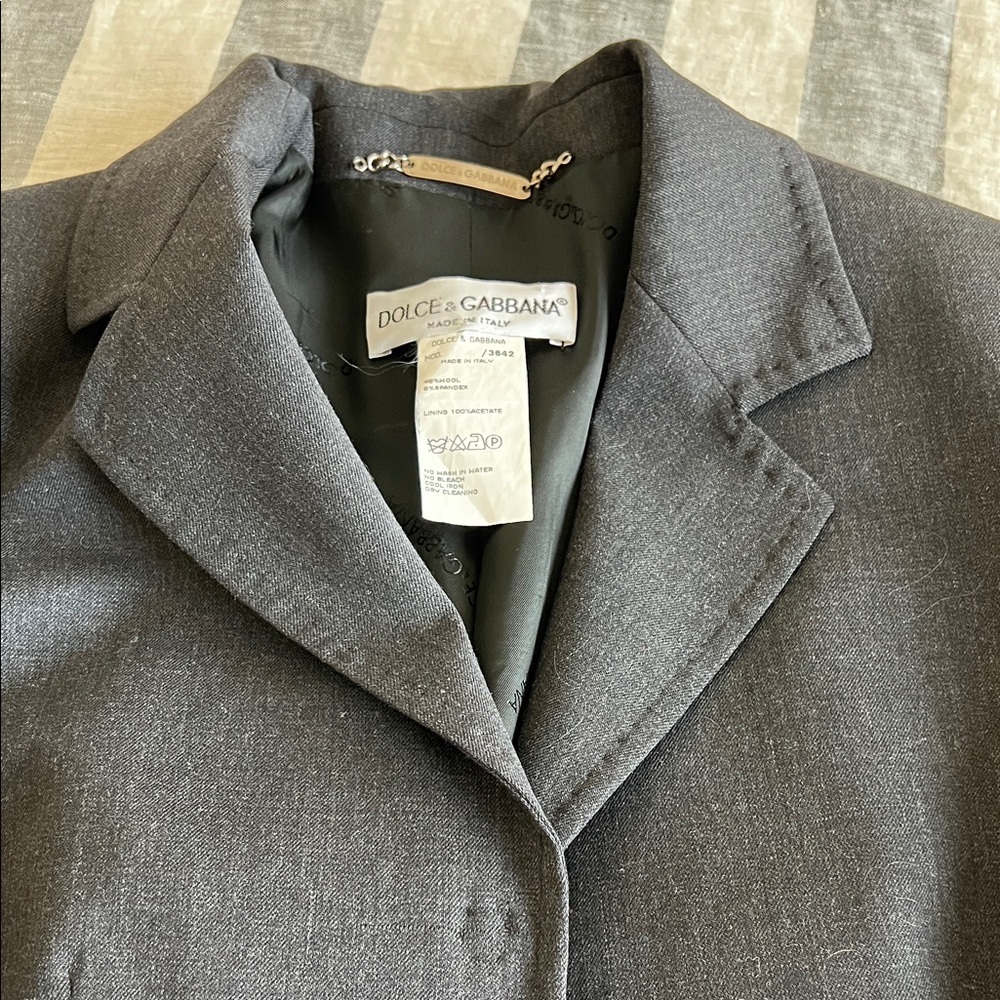 Dolce & Gabbana Women's Dark Charcoal Gray Blazer
